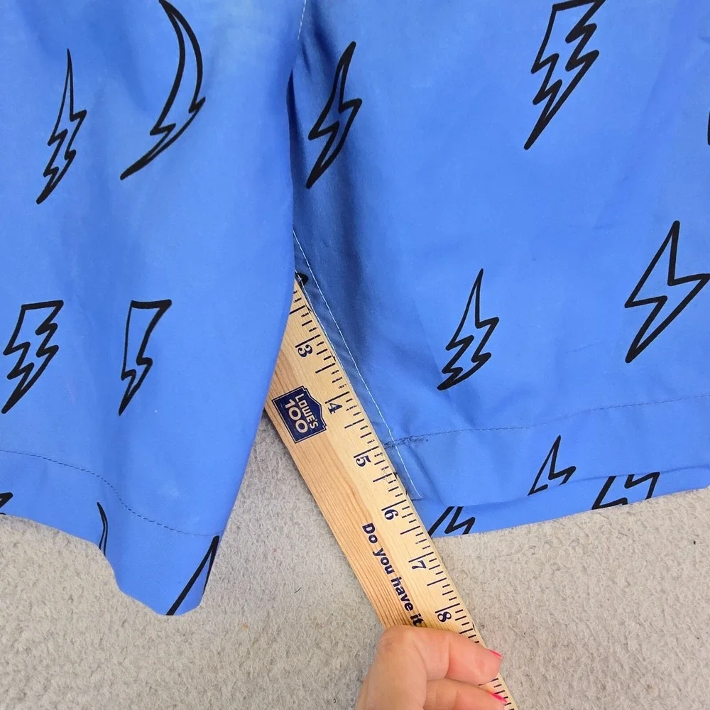 Trunks Surf Swim Co Swimming Trunks Mens XL Blue Bolts Ombre S‎